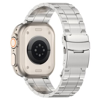 Titanium Premium Link Armband - Silber - Geeignet f&uuml;r Apple Watch 38mm / 40mm / 41mm / 42mm