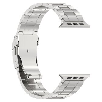 Titanium Premium Link Armband - Silber - Geeignet f&uuml;r Apple Watch 38mm / 40mm / 41mm / 42mm