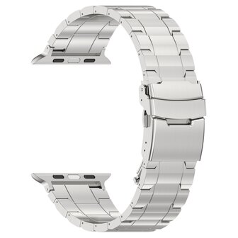 Titanium Premium Link Armband - Silber - Geeignet f&uuml;r Apple Watch 38mm / 40mm / 41mm / 42mm