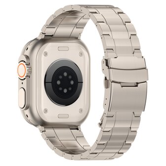 Titanium Premium Link Armband - Farbe Titanium - Geeignet f&uuml;r Apple Watch 38mm / 40mm / 41mm / 42mm