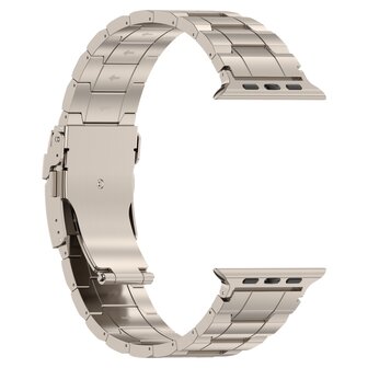 Titanium Premium Link Armband - Farbe Titanium - Geeignet f&uuml;r Apple Watch 38mm / 40mm / 41mm / 42mm