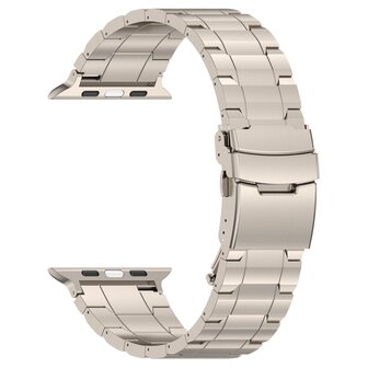 Titanium Premium Link Armband - Farbe Titanium - Geeignet f&uuml;r Apple Watch 38mm / 40mm / 41mm / 42mm