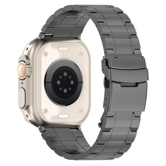 Titanium Premium Link Armband - Space Grau - Geeignet f&uuml;r Apple Watch 38mm / 40mm / 41mm / 42mm