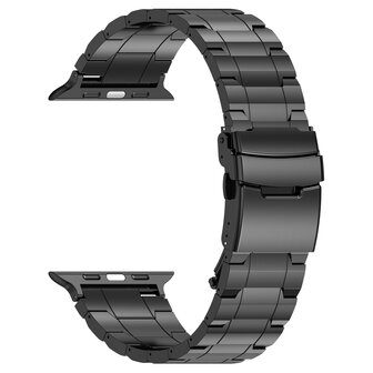 Titanium Premium Link Armband - Schwarz - Geeignet f&uuml;r Apple Watch 38mm / 40mm / 41mm / 42mm