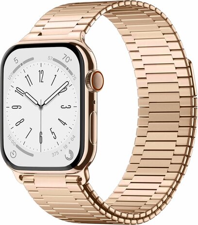 Magnetisches Stahlband - Sehr starker Magnet - Roségold - Geeignet für Apple Watch 42mm / 44mm / 45mm / 46mm / 49mm