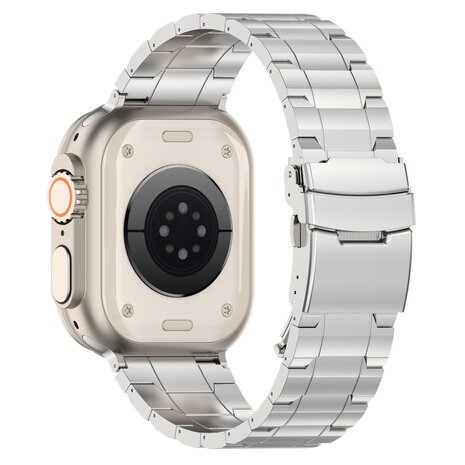 Titanium Premium Link Armband - Silber - Geeignet für Apple Watch 38mm / 40mm / 41mm / 42mm