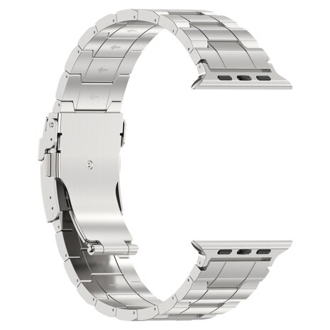 Titanium Premium Link Armband - Silber - Geeignet für Apple Watch 38mm / 40mm / 41mm / 42mm