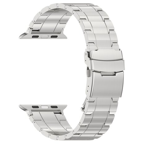 Titanium Premium Link Armband - Silber - Geeignet für Apple Watch 38mm / 40mm / 41mm / 42mm