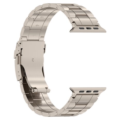 Titanium Premium Link Armband - Farbe Titanium - Geeignet für Apple Watch 38mm / 40mm / 41mm / 42mm