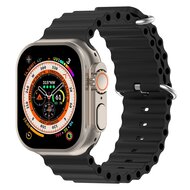 Ocean Armband - Schwarz - Geeignet f&uuml;r Apple Watch 42mm / 44mm / 45mm / 46mm / 49mm