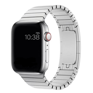 Gliederarmband Edelstahlband - Silber - Geeignet f&uuml;r Apple Watch 44mm / 45mm / 46mm / 49mm