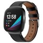 Fitbit Versa 3/4 &amp; Sense 1/2 Lederband - Schwarz