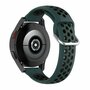 Garmin Forerunner 55 / 245 / 645 - Silikon-Sportarmband mit Schnalle - Dunkelgr&uuml;n + Schwarz