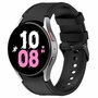 Leder + Silikonband - Gr&ouml;&szlig;e: gro&szlig; - Schwarz - Samsung Galaxy Watch 5 (Pro) - 40mm / 44mm / 45mm