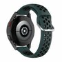 Samsung Galaxy Watch - 46mm / Samsung Gear S3 - Silikon-Sportarmband mit Schnalle - Dunkelgr&uuml;n + Schwarz