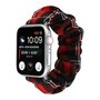 Elastisches Armband - Rot / Schwarz - Geeignet f&uuml;r Apple Watch 38mm / 40mm / 41mm / 42mm