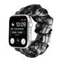 Elastisches Armband - Schwarz / Wei&szlig; - Geeignet f&uuml;r Apple Watch 38mm / 40mm / 41mm / 42mm