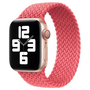 Geflochtenes Solo Loop Armband - Gr&ouml;&szlig;e: S - Pink - Geeignet f&uuml;r Apple Watch 38mm / 40mm / 41mm / 42mm