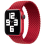 Geflochtenes Solo Loop Armband - Gr&ouml;&szlig;e: S - Rot - Geeignet f&uuml;r Apple Watch 38mm / 40mm / 41mm / 42mm