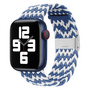 Geflochtenes Band - Blau / Wei&szlig; - Geeignet f&uuml;r Apple Watch 44mm / 45mm / 46mm / 49mm