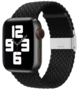 Geflochtenes Armband - Schwarz - Geeignet f&uuml;r Apple Watch 44mm / 45mm / 46mm / 49mm