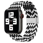 Geflochtenes Band - Schwarz / Wei&szlig; - Geeignet f&uuml;r Apple Watch 44mm / 45mm / 46mm / 49mm