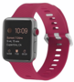 Gemustertes Silikonarmband - Rose Rot - Geeignet f&uuml;r Apple Watch 38mm / 40mm / 41mm / 42mm