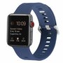 Gemustertes Silikonarmband - Navy - Geeignet f&uuml;r Apple Watch 38mm / 40mm / 41mm / 42mm