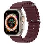 Ocean Armband - Weinrot - Geeignet f&uuml;r Apple Watch 42mm / 44mm / 45mm / 46mm / 49mm