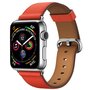 Klassisches Lederarmband - Hellorange/Braun - Geeignet f&uuml;r Apple Watch 38mm / 40mm / 41mm / 42mm