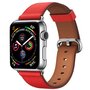 Klassisches Lederarmband - Rot - Geeignet f&uuml;r Apple Watch 38mm / 40mm / 41mm / 42mm