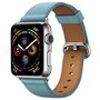 Klassisches Lederarmband - Hellblau - Geeignet f&uuml;r Apple Watch 38mm / 40mm / 41mm / 42mm