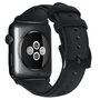 Luxus-Echtlederarmband - Schwarz - Geeignet f&uuml;r Apple Watch 38mm / 40mm / 41mm / 42mm