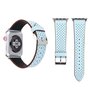 Dot Pattern Lederarmband - Hellblau - Geeignet f&uuml;r Apple Watch 38mm / 40mm / 41mm / 42mm