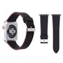 Dot Pattern Lederarmband - Schwarz - Geeignet f&uuml;r Apple Watch 38mm / 40mm / 41mm / 42mm