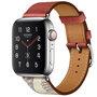 Lederarmband mit Druck - Rot - Geeignet f&uuml;r Apple Watch 38mm / 40mm / 41mm / 42mm