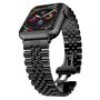 Metallgliederarmband - Schwarz - Geeignet f&uuml;r Apple Watch 38mm / 40mm / 41mm / 42mm