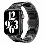 Stahlgliederarmband - Schwarz - Geeignet f&uuml;r Apple Watch 38mm / 40mm / 41mm / 42mm