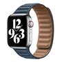 Leder Link Serie Armband - Blau - Geeignet f&uuml;r Apple Watch 38mm / 40mm / 41mm / 42mm