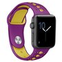 Sportarmband Combo Farben - Lila + Gelb - Geeignet f&uuml;r Apple Watch 38mm / 40mm / 41mm / 42mm