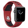 Sportarmband Farbkombination - Rot + Schwarz - Geeignet f&uuml;r Apple Watch 38mm / 40mm / 41mm / 42mm