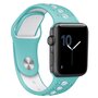 Sportarmband Farbkombination - Blau + Wei&szlig; - Geeignet f&uuml;r Apple Watch 44mm / 45mm / 46mm / 49mm