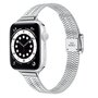 Edelstahl Slim Fit Armband - Silber - Geeignet f&uuml;r Apple Watch 38mm / 40mm / 41mm / 42mm