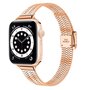 Edelstahl Slim Fit Armband - Champagner Gold - Geeignet f&uuml;r Apple Watch 38mm / 40mm / 41mm / 42mm