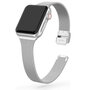 Milanaise Slim Fit Armband - Silber - Geeignet f&uuml;r Apple Watch 44mm / 45mm / 46mm / 49mm