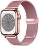 Milanaise-Armband mit faltbarem Magnetverschluss - Ros&eacute;gold - Passend f&uuml;r Apple Watch 44mm / 45mm / 46mm / 49mm