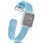 Armband mit L&ouml;chern - Hellblau - Geeignet f&uuml;r Apple Watch 38mm / 40mm / 41mm / 42mm