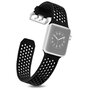 Armband mit L&ouml;chern - Schwarz - Geeignet f&uuml;r Apple Watch 44mm / 45mm / 46mm / 49mm