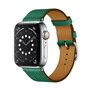 Lederarmband - Gr&uuml;n - Geeignet f&uuml;r Apple Watch 44mm / 45mm / 46mm / 49mm