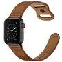 Lederband mit Doppelschlaufe - Dunkelbraun - Geeignet f&uuml;r Apple Watch 38mm / 40mm / 41mm / 42mm